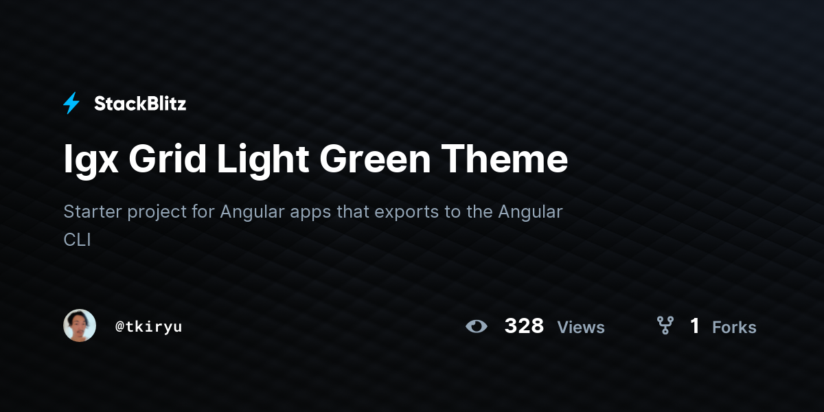 Igx Grid Light Green Theme - StackBlitz