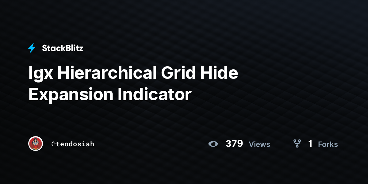 Igx Hierarchical Grid Hide Expansion Indicator StackBlitz