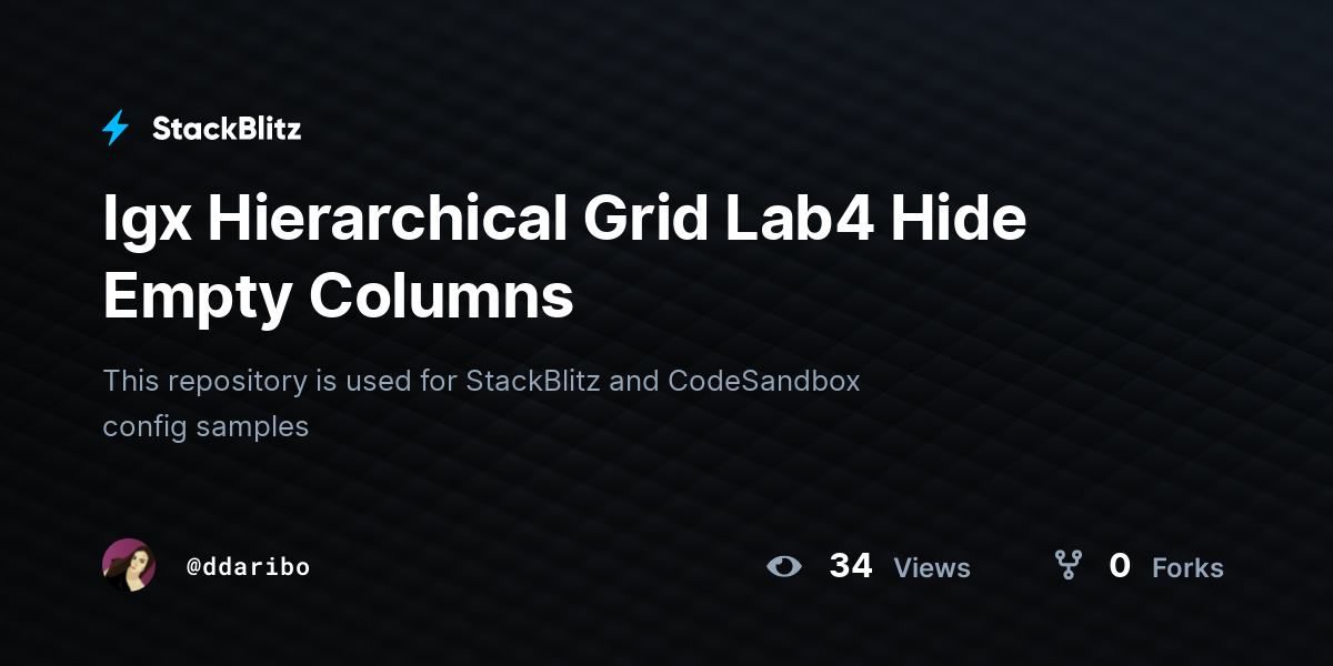 Igx Hierarchical Grid Lab4 Hide Empty Columns - StackBlitz