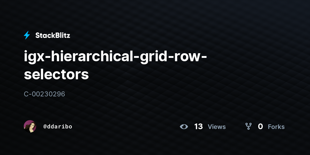 igx-hierarchical-grid-row-selectors - StackBlitz