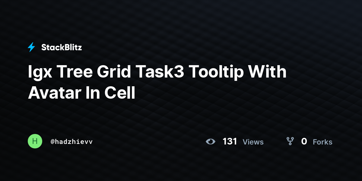 Igx Tree Grid Task3 Tooltip With Avatar In Cell - StackBlitz