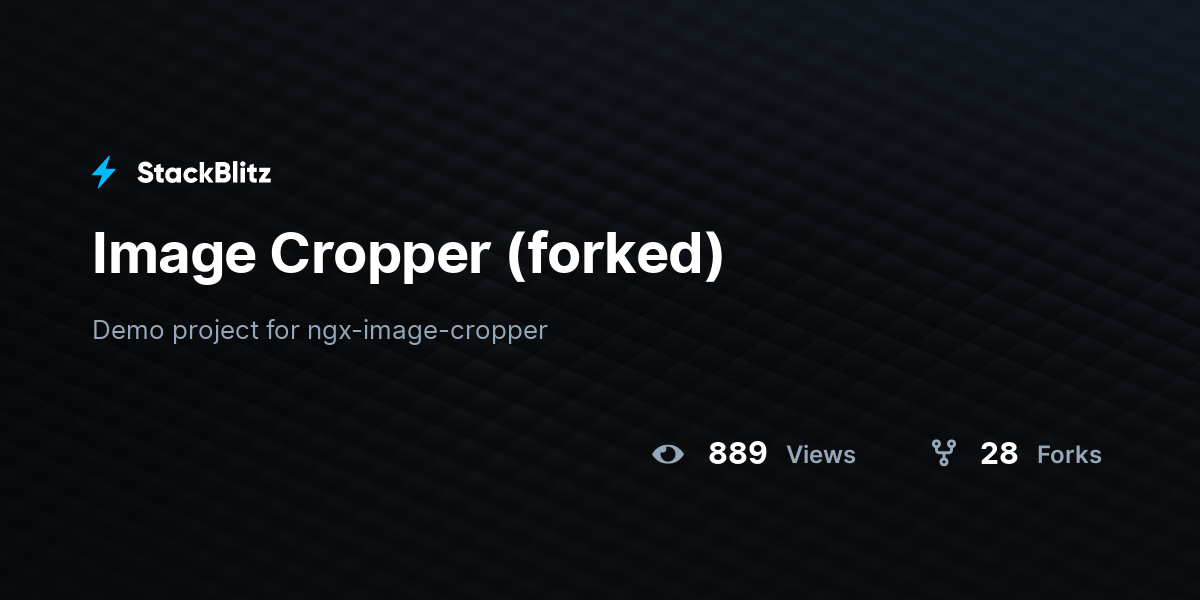 Image Cropper (forked) - StackBlitz