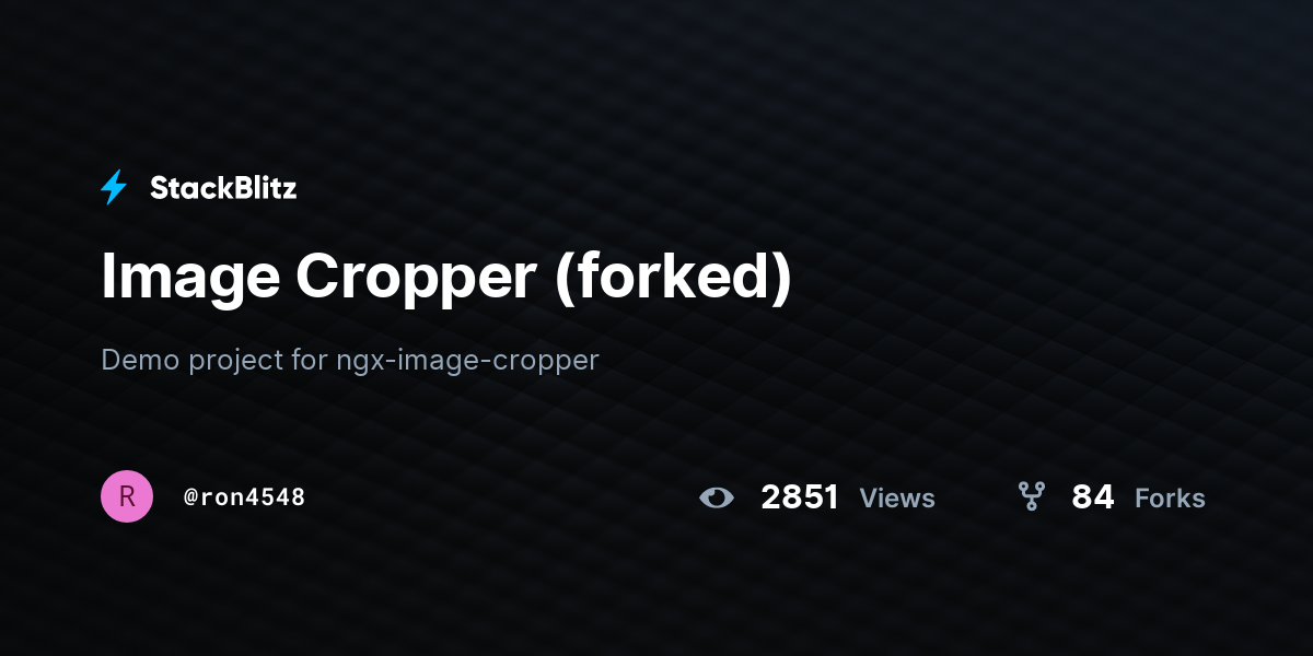 Image Cropper (forked) - StackBlitz