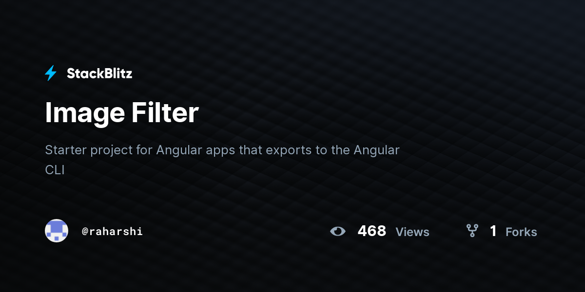 Image Filter - StackBlitz