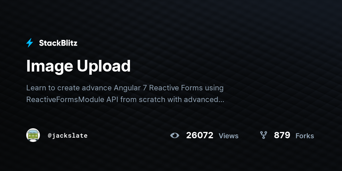 Image Upload - StackBlitz