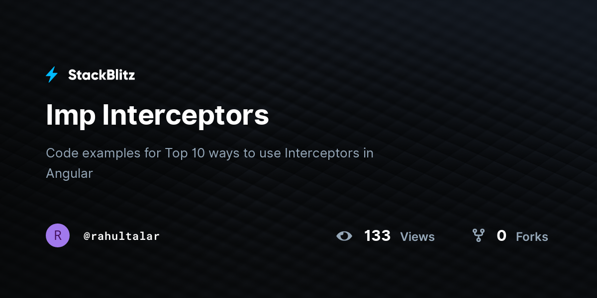 Imp Interceptors - StackBlitz