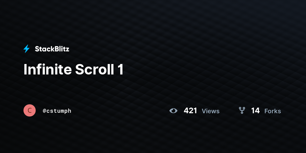 Infinite Scroll 1 - StackBlitz