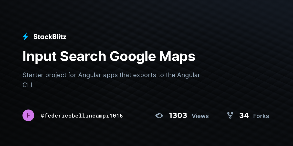Input Search Google Maps - StackBlitz