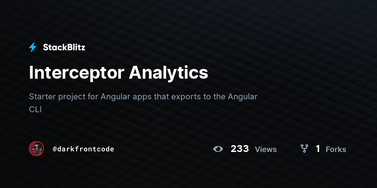 Interceptor Analytics - StackBlitz