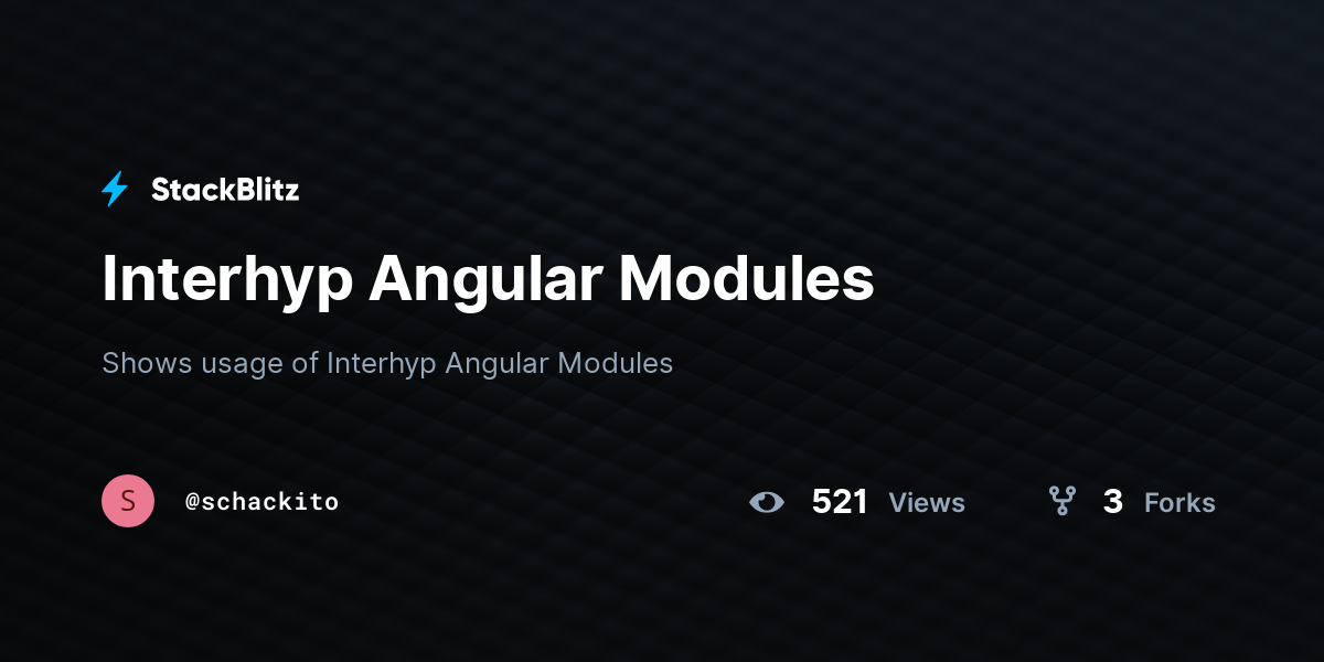 Interhyp Angular Modules - StackBlitz