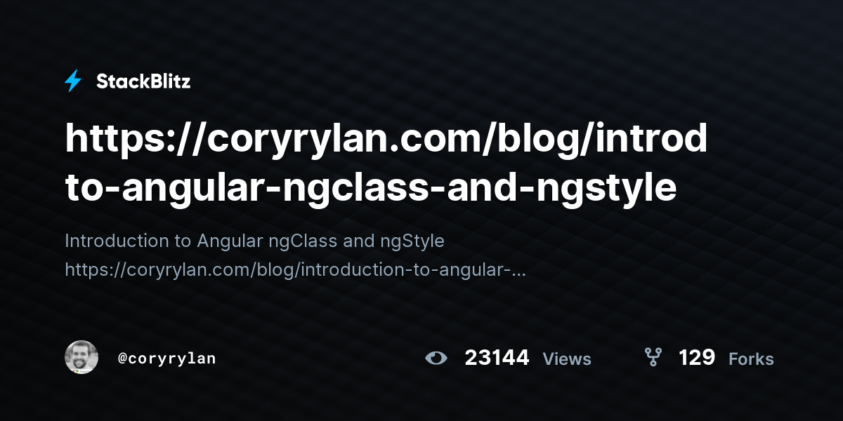 Https://coryrylan.com/blog/introduction-to-angular-ngclass-and-ngstyle ...