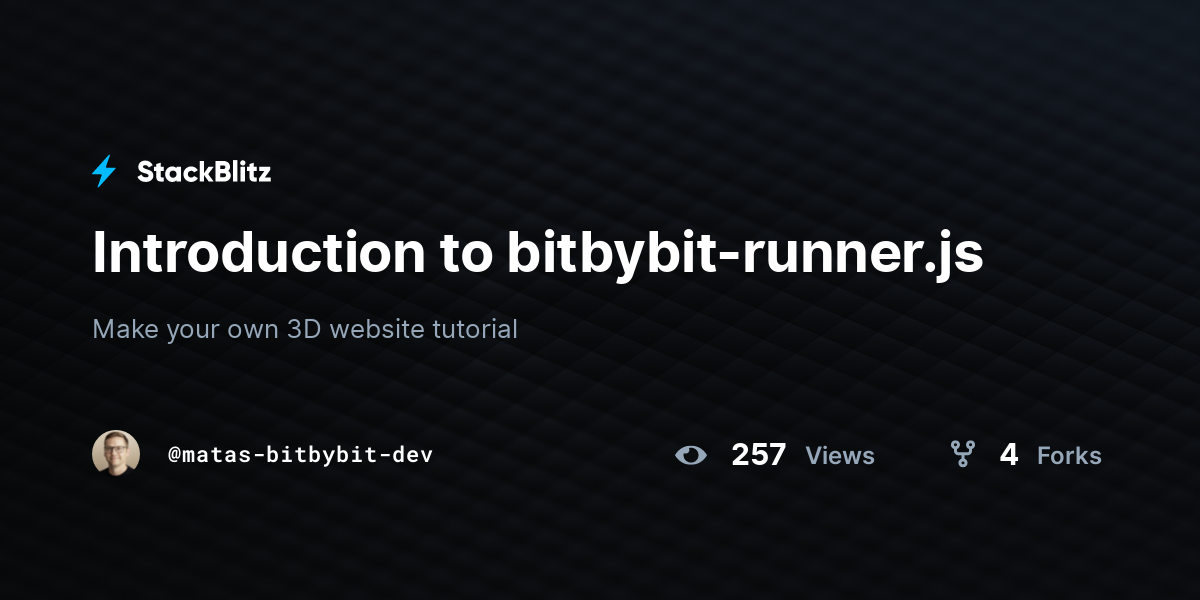 Introduction to bitbybit-runner.js - StackBlitz