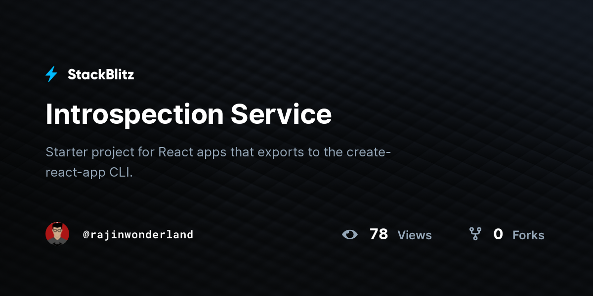Introspection Service - StackBlitz