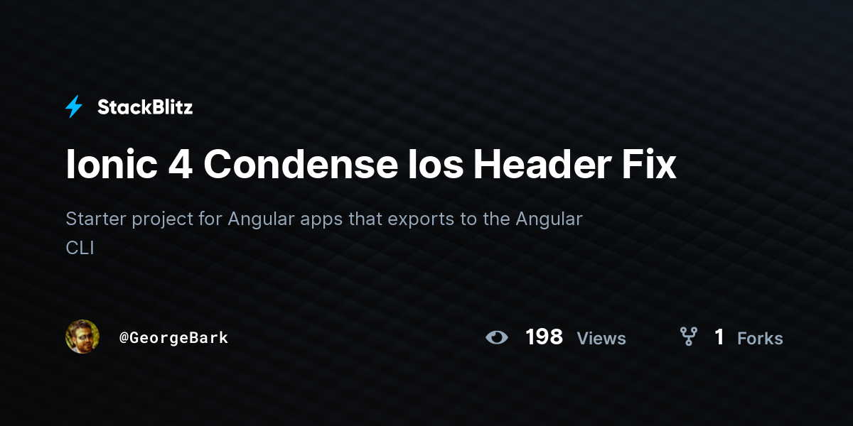 Ionic 4 Condense Ios Header Fix - StackBlitz