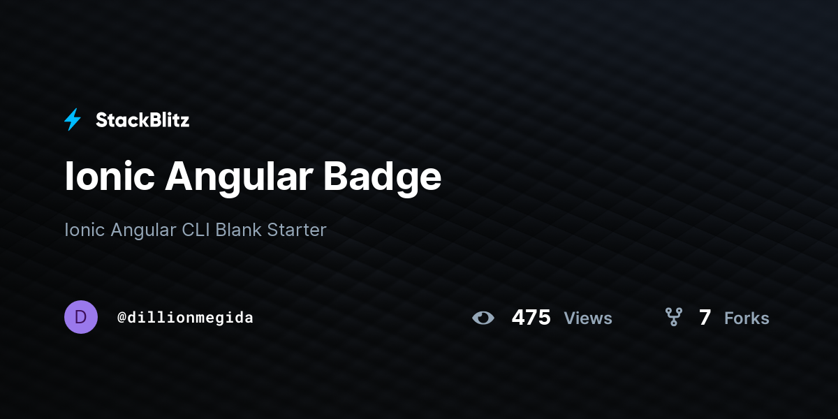 Ionic Angular Badge - StackBlitz
