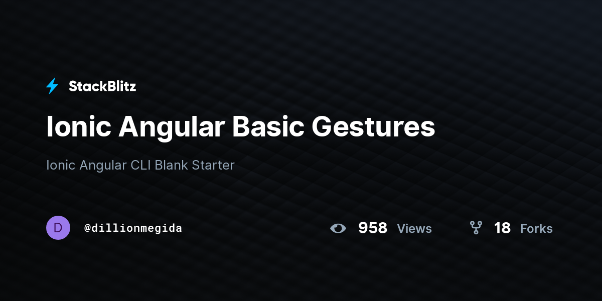 Ionic Angular Basic Gestures - StackBlitz