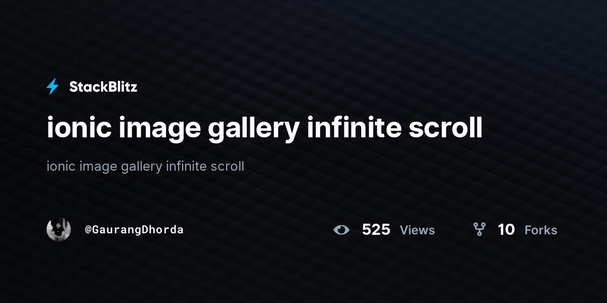 ionic image gallery infinite scroll - StackBlitz