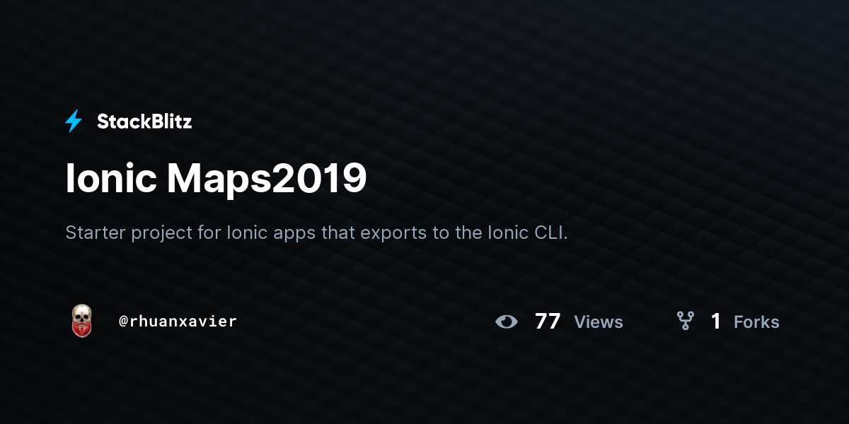 Ionic Maps2019 - StackBlitz