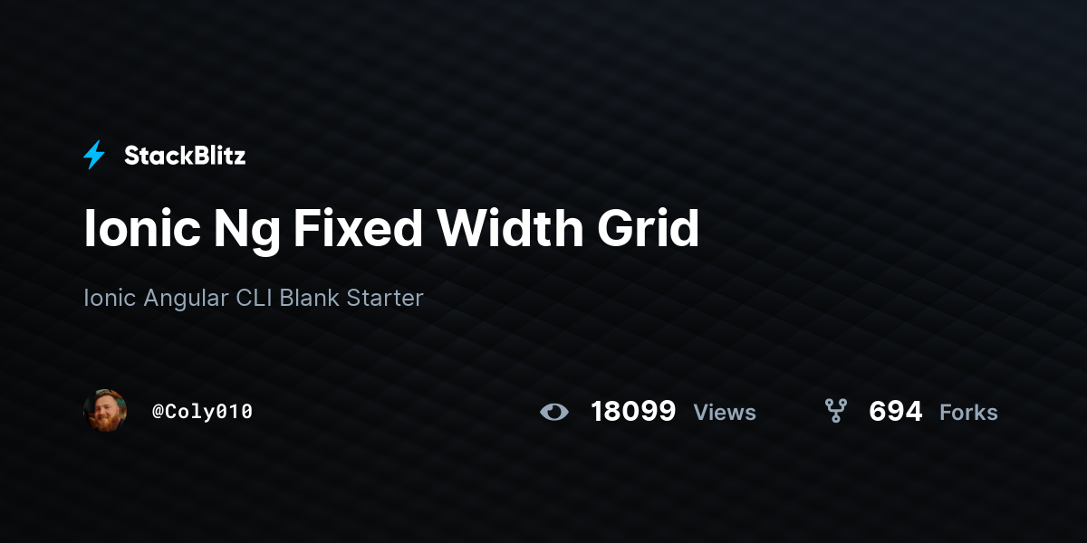 Ionic Ng Fixed Width Grid - StackBlitz