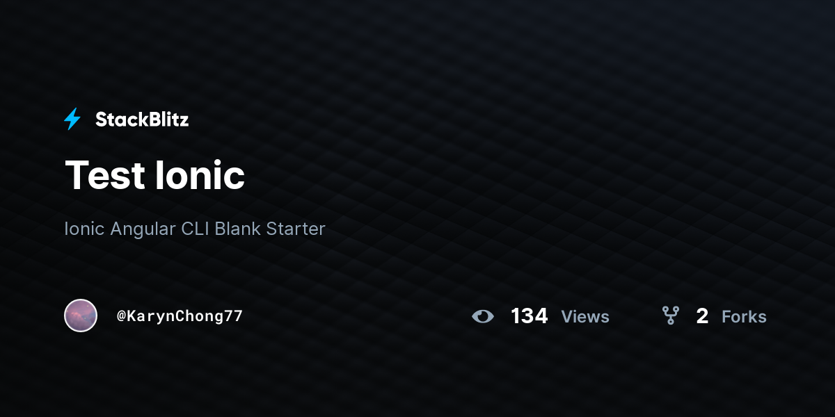 Test Ionic - StackBlitz