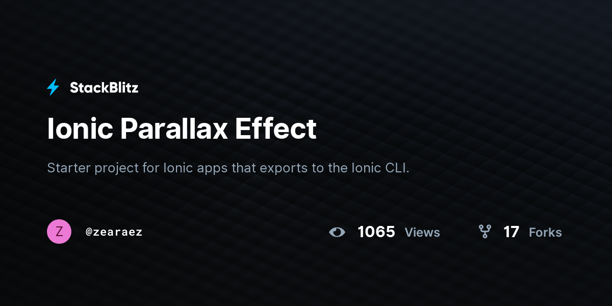 Ionic Parallax Effect - StackBlitz