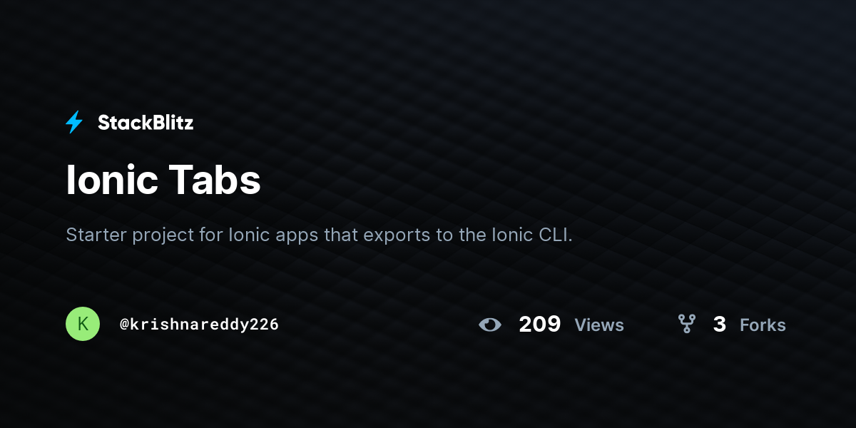 Ionic Tabs - StackBlitz