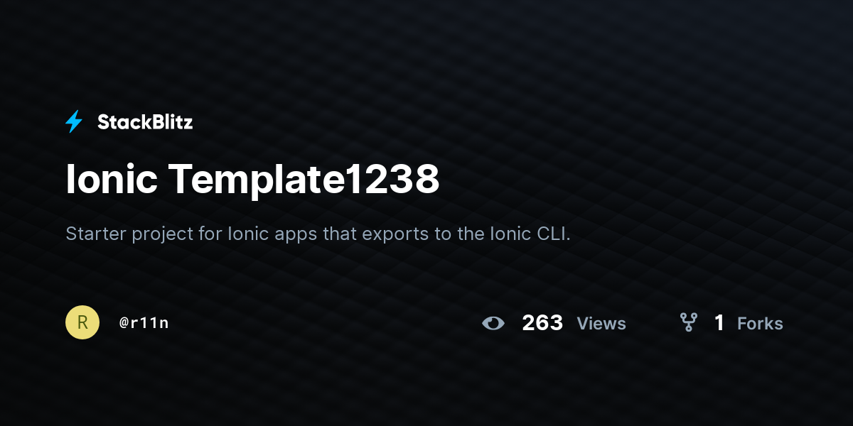 Ionic Template1238 - StackBlitz