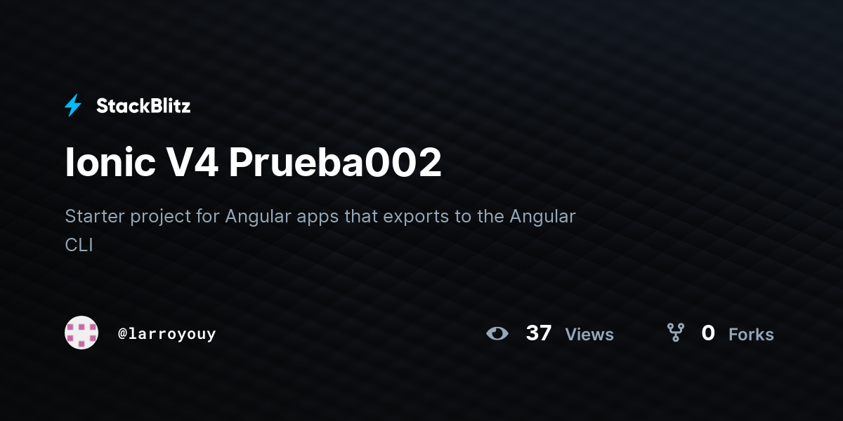 Ionic V4 Prueba002 - StackBlitz