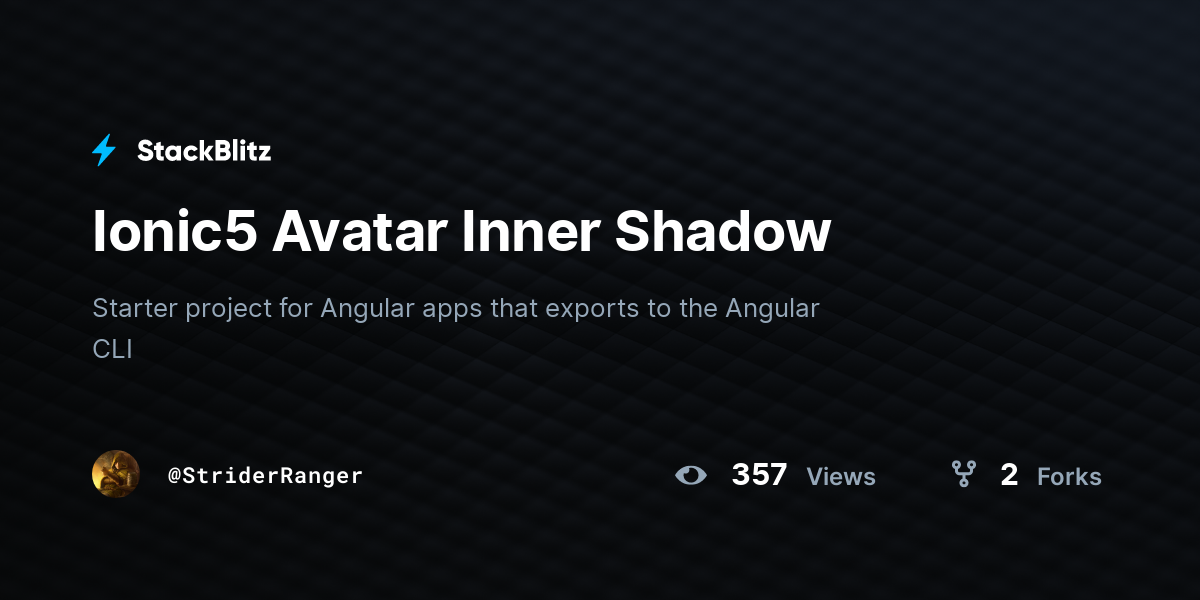Ionic5 Avatar Inner Shadow - StackBlitz