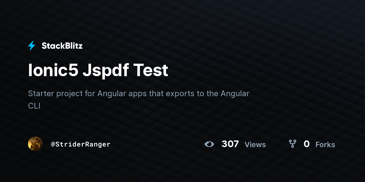 Ionic5 Jspdf Test - StackBlitz
