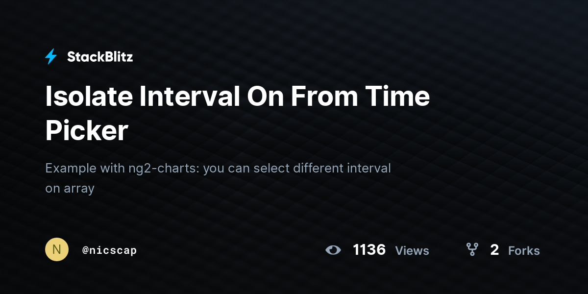 Isolate Interval On From Time Picker - StackBlitz