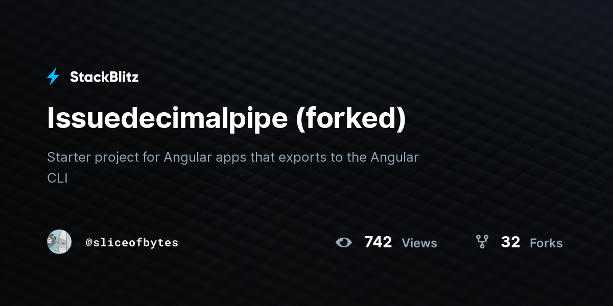Issuedecimalpipe (forked) - StackBlitz