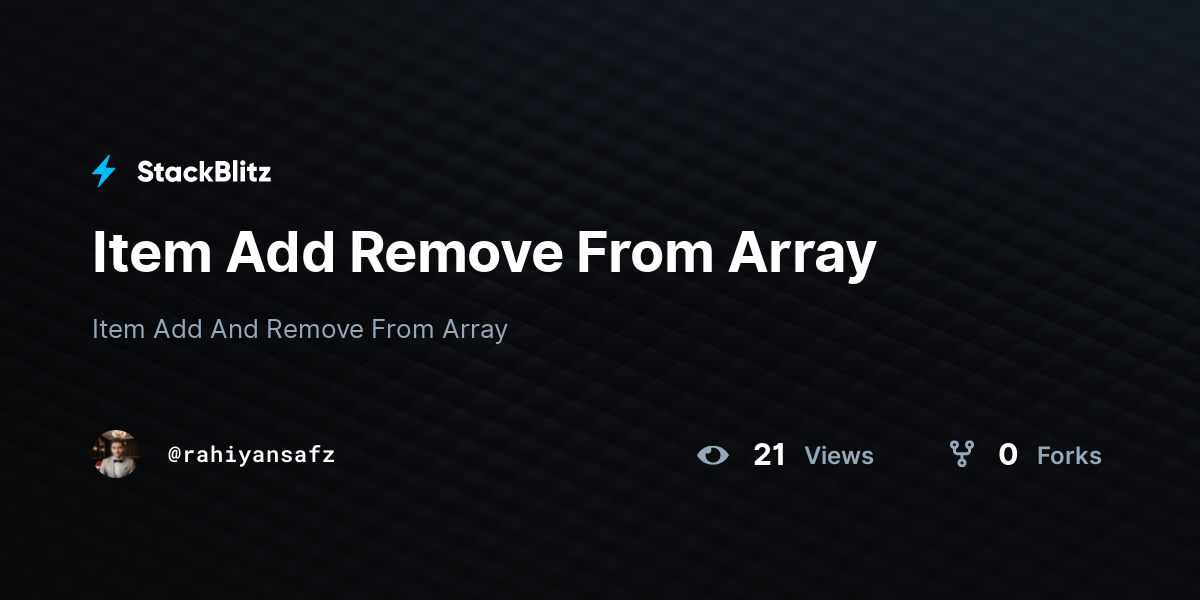 item-add-remove-from-array-stackblitz
