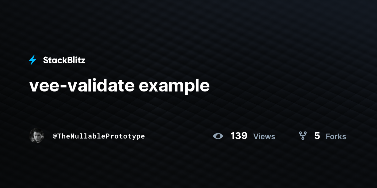 vee-validate-example-stackblitz
