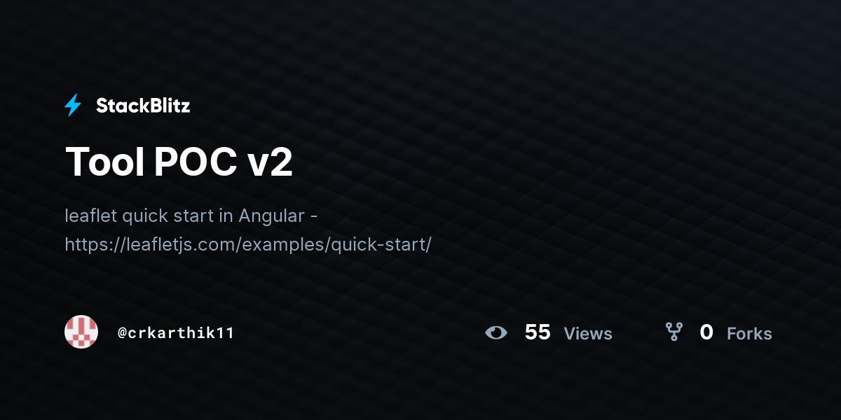 Tool POC v2 - StackBlitz