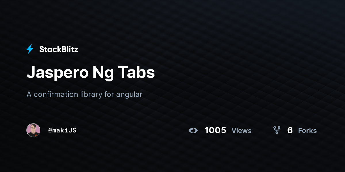Jaspero Ng Tabs - StackBlitz