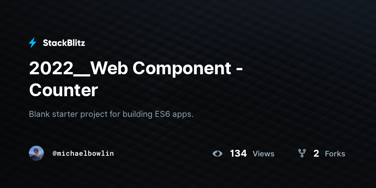 2022__Web Component - Counter - StackBlitz