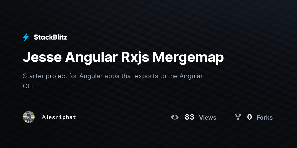 Jesse Angular Rxjs Mergemap - StackBlitz