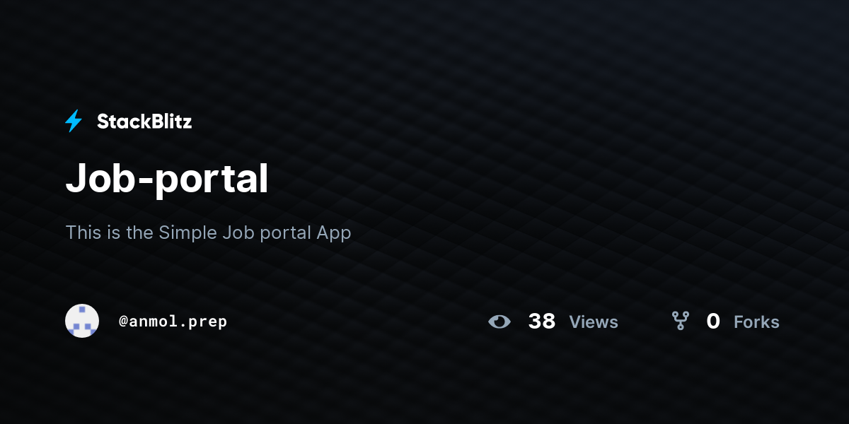 Job-portal - StackBlitz