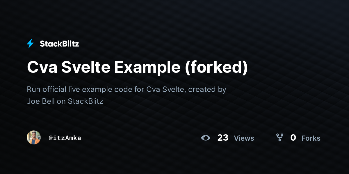 Cva Svelte Example (forked) - StackBlitz