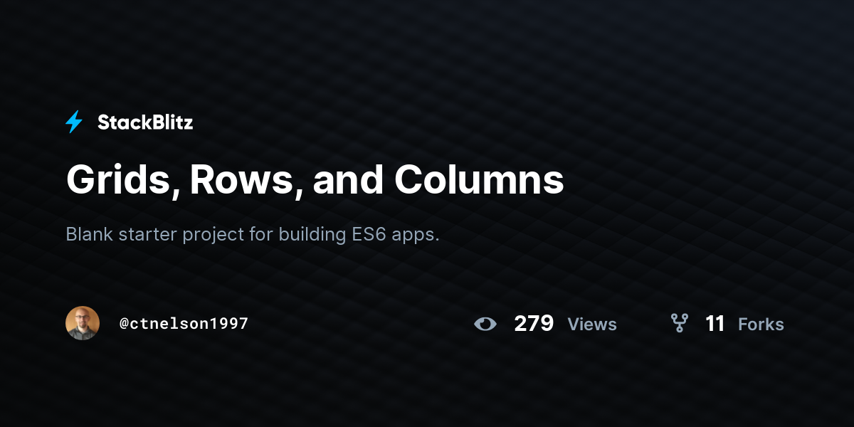 Grids, Rows, and Columns - StackBlitz