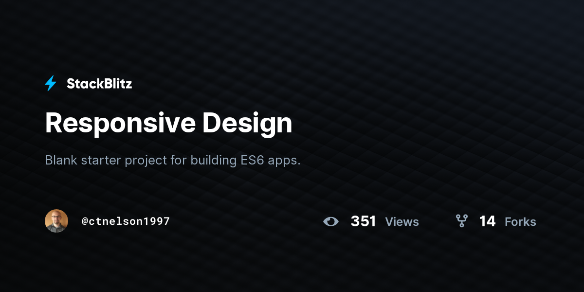 Responsive Design - StackBlitz
