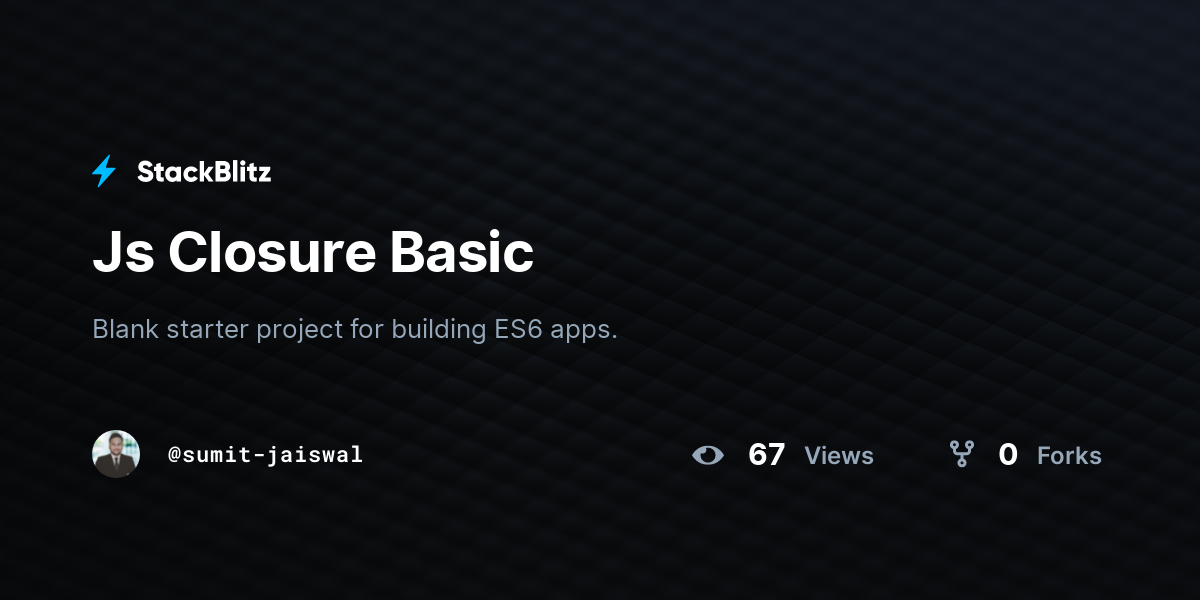 Js Closure Basic - StackBlitz