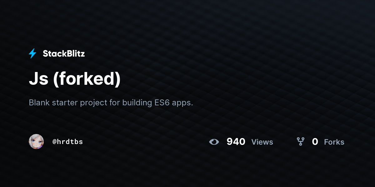 Js (forked) - StackBlitz