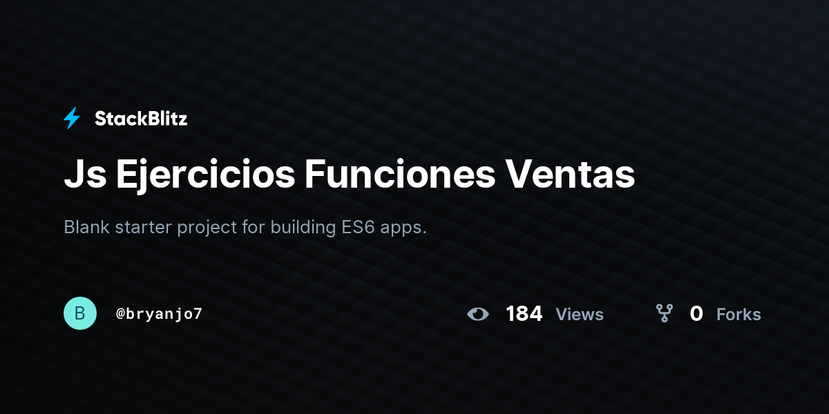 Js Ejercicios Funciones Ventas - StackBlitz