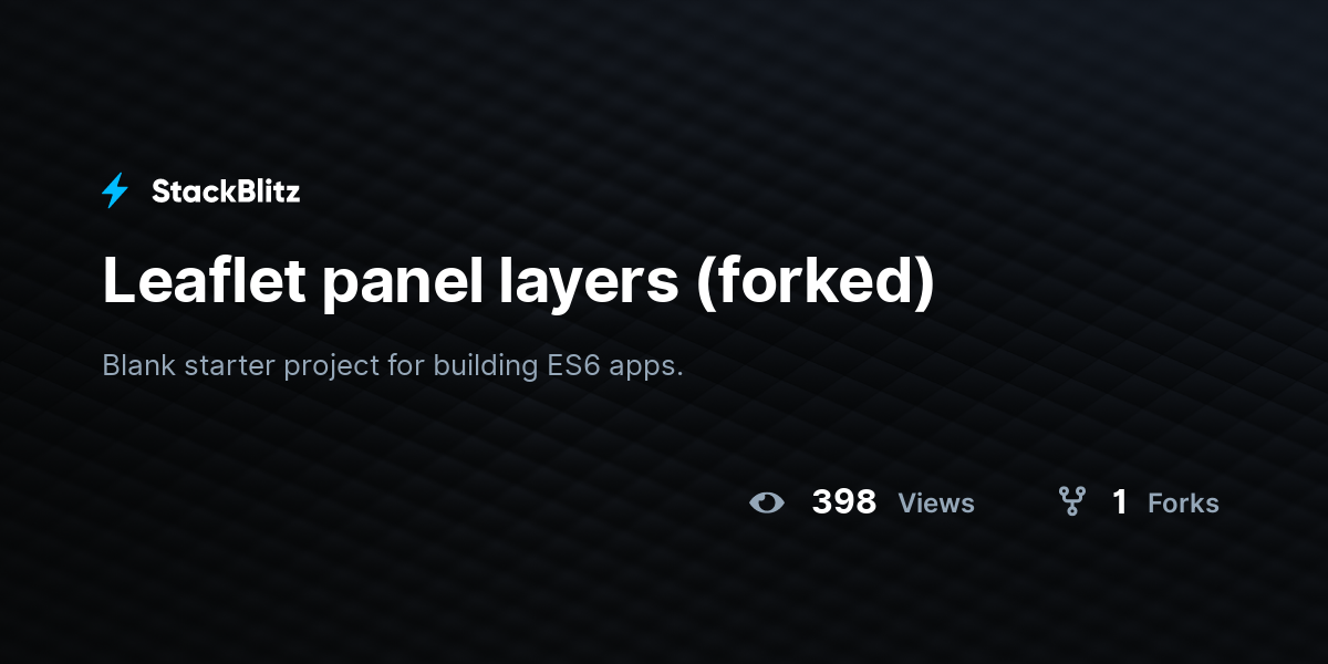 Leaflet panel layers (forked) - StackBlitz