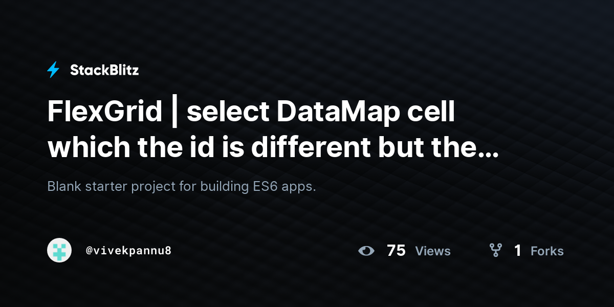 FlexGrid | select DataMap cell which the id is different but the name ...