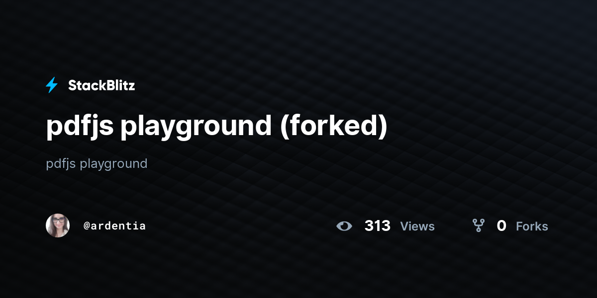 pdfjs playground (forked) - StackBlitz