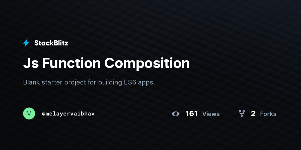 Js Function Composition - StackBlitz