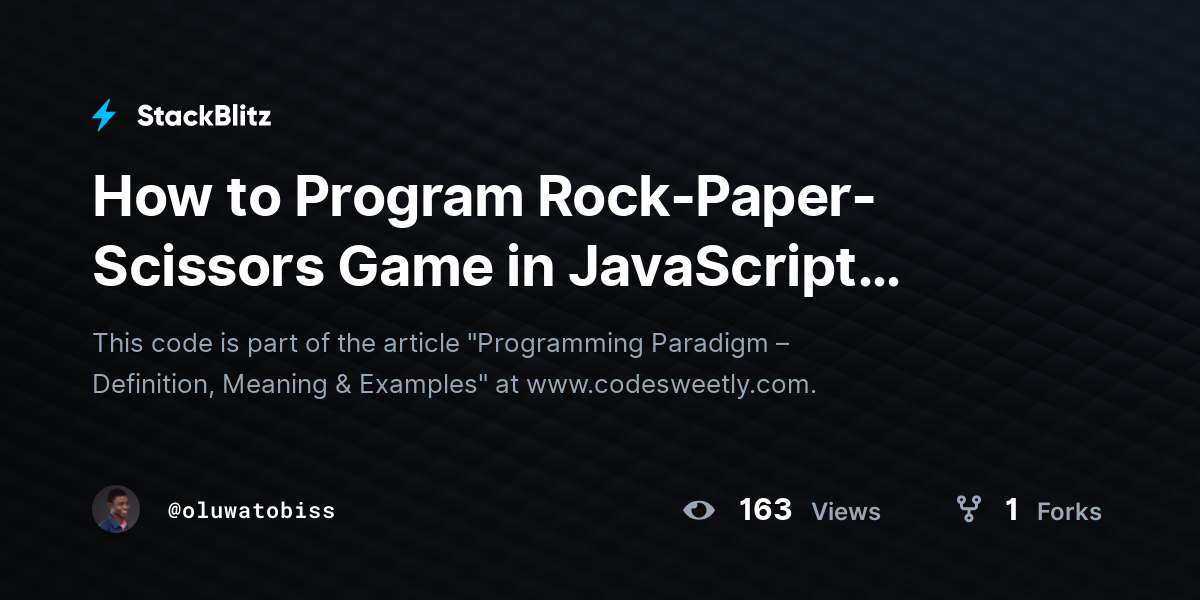 How to Program Rock-Paper-Scissors Game in JavaScript Using Object ...